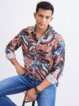 Men Shirt Red Slim Fit