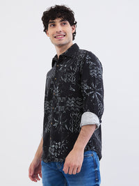 Men Shirt Black Slim Fit