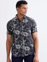 Men Shirt Black Slim Fit