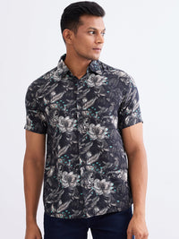 Men Shirt Black Slim Fit
