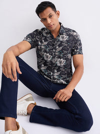 Men Shirt Black Slim Fit