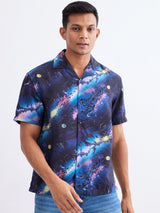 Men Shirt Blue Relaxed Fit