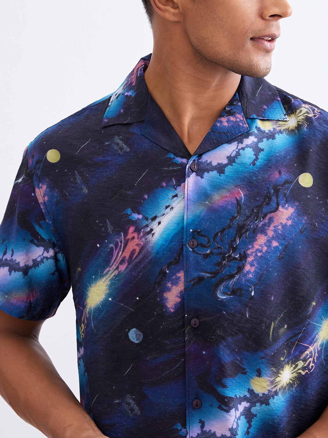 Spykar Indigo Blue Relaxed Fit Casual Shirts For Men