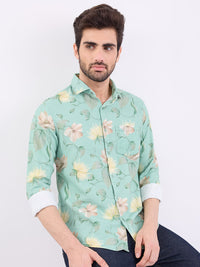 Men Shirt Green Slim Fit