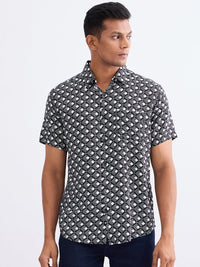 Men Shirt Black Slim Fit