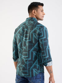 Men Shirt Green Slim Fit