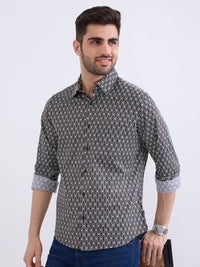 Men Shirt Black Slim Fit