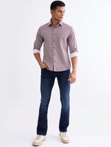 Men Shirt Red Slim Fit
