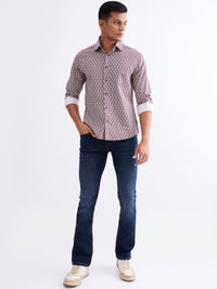 Men Shirt Red Slim Fit