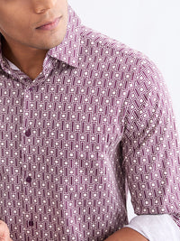 Men Shirt Red Slim Fit