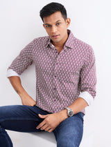 Men Shirt Red Slim Fit
