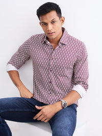 Men Shirt Red Slim Fit