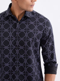 Men Shirt Black Slim Fit