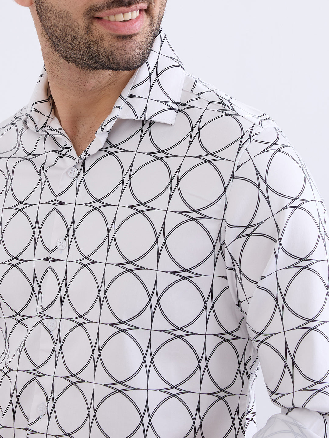 Spykar White Slim Fit Casual Shirts For Men