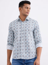 Men Shirt Blue Slim Fit