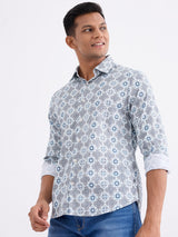 Men Shirt Blue Slim Fit