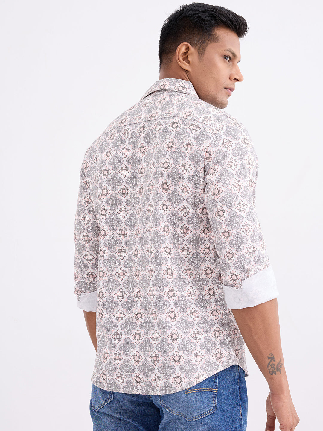 Men Shirt Pink Slim Fit