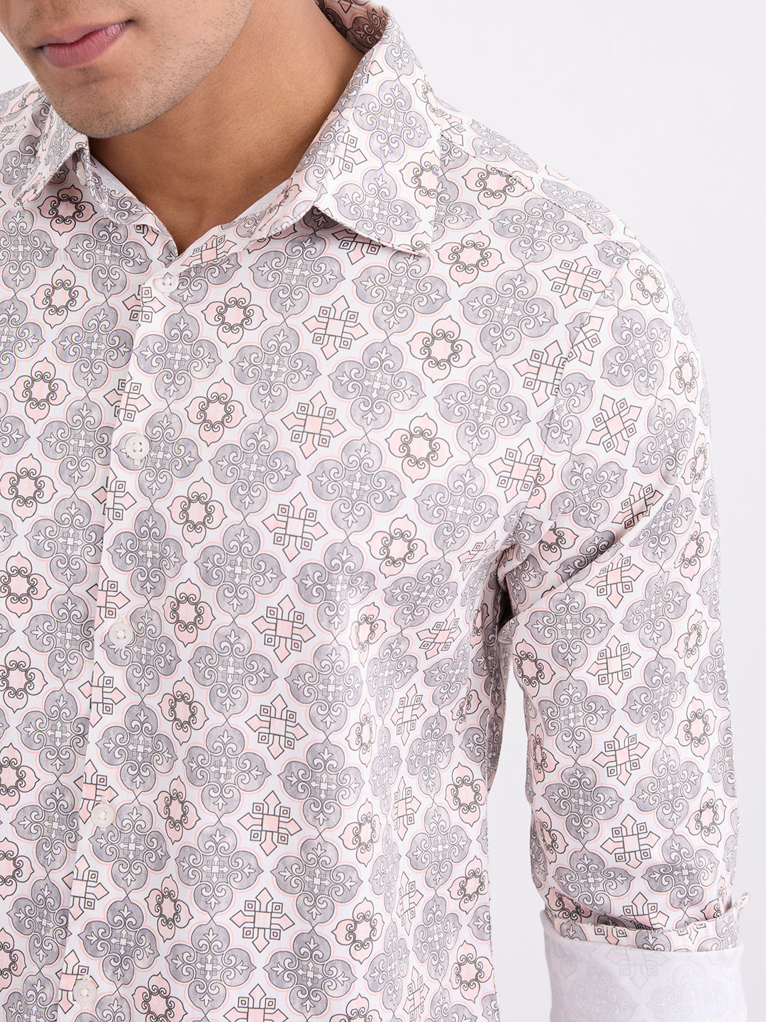 Men Shirt Pink Slim Fit