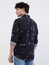 Men Shirt Black Slim Fit