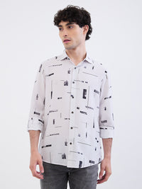 Men Shirt Grey Slim Fit