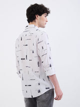 Men Shirt Grey Slim Fit