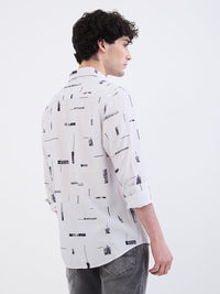 Men Shirt Grey Slim Fit