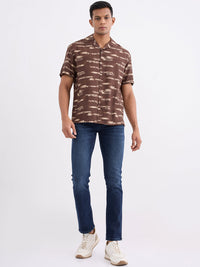 Men Shirt Brown Relaxed Fit