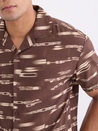 Men Shirt Brown Relaxed Fit