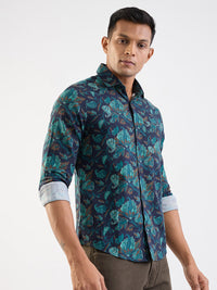 Men Shirt Blue Slim Fit