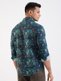 Men Shirt Blue Slim Fit