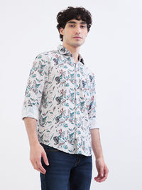 Men Shirt Grey Slim Fit