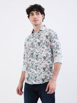 Men Shirt Grey Slim Fit