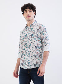 Men Shirt Grey Slim Fit