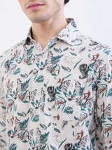 Men Shirt Grey Slim Fit