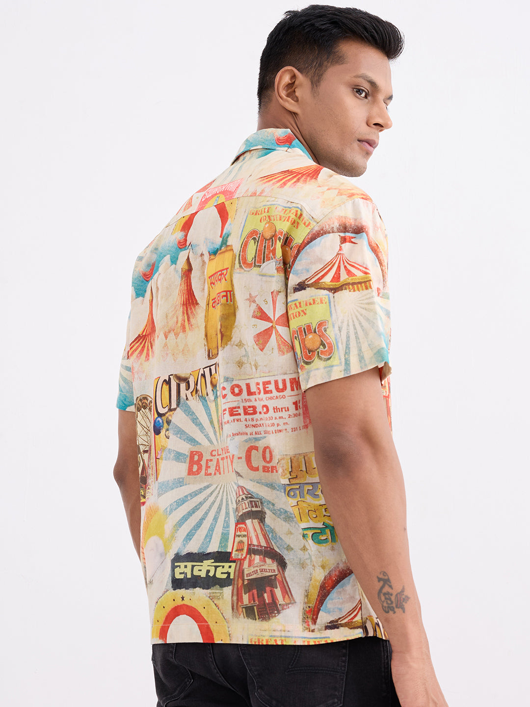 Spykar Amber Yellow Relaxed Fit Casual Shirts For Men