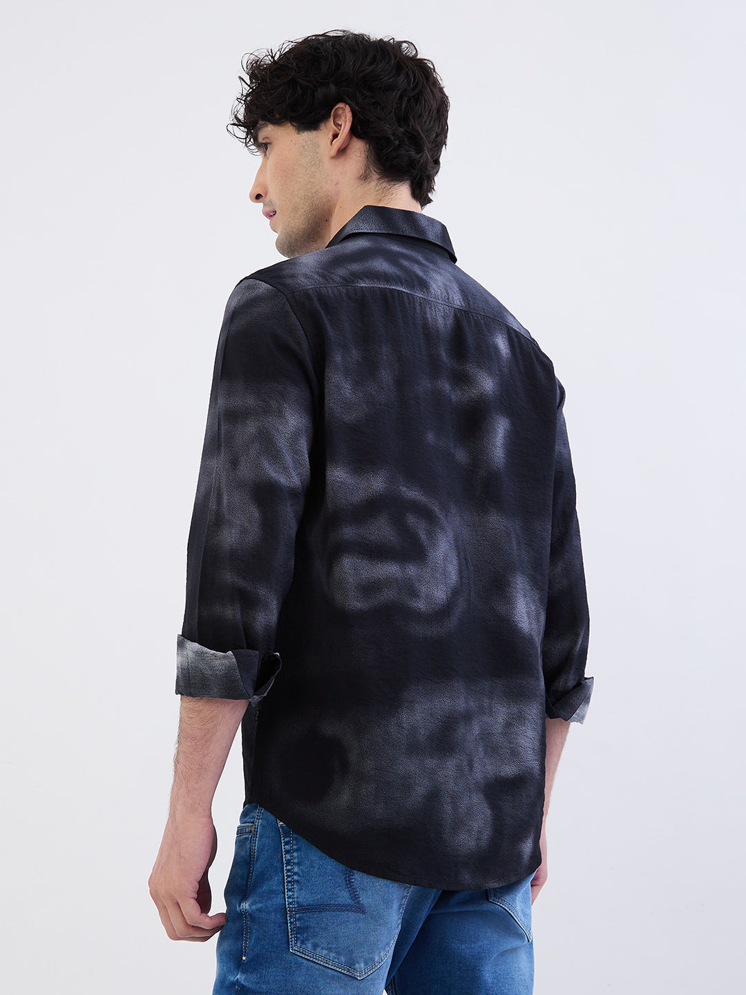 Men Shirt Black Slim Fit