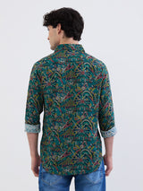 Men Shirt Blue Slim Fit