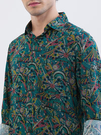 Men Shirt Blue Slim Fit