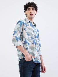 Men Shirt Grey Slim Fit