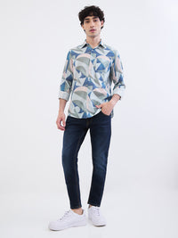 Men Shirt Grey Slim Fit