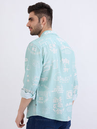 Men Shirt Blue Comfort Fit