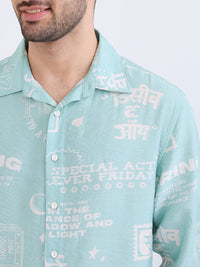 Men Shirt Blue Comfort Fit