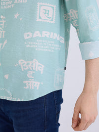 Men Shirt Blue Comfort Fit