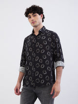 Men Shirt Black Slim Fit
