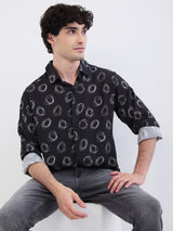 Men Shirt Black Slim Fit