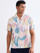 Men Shirt Beige Relaxed Fit