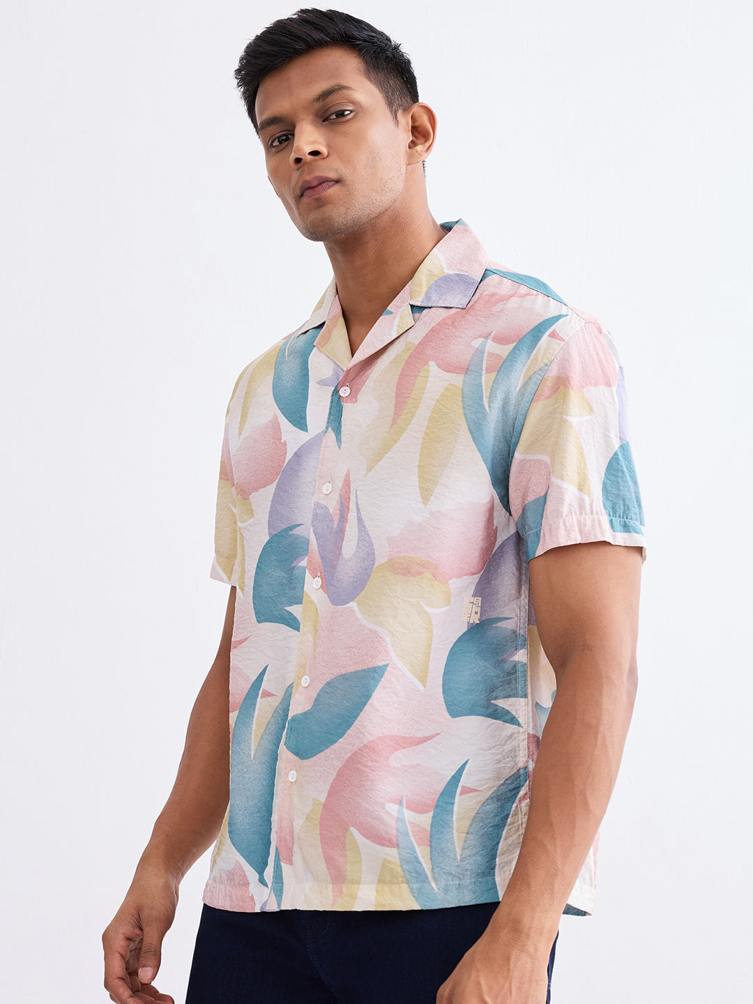 Spykar Ecru Relaxed Fit Casual Shirts For Men