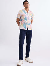 Men Shirt Beige Relaxed Fit