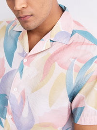 Men Shirt Beige Relaxed Fit