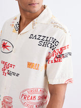 Men Shirt Beige Relaxed Fit